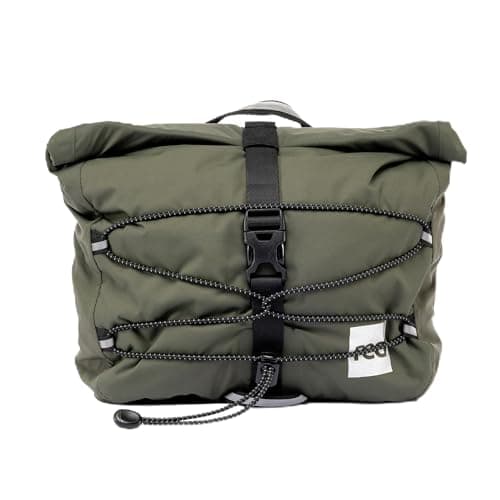 Image of Red Original Unisex PFC-Free Waterproof Cross Body Bag - Lightweight, 100% Recycled Fabric, Practical Storage for all Weather, Walking, Boating, Cycling, Hiking, Camping, Beach (Olive Green, 7L)
