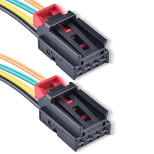 Image of Pair of Pre-wired 4 Pin Tail Light Lamp Connector Repair Plug, Rear Tail Light Connector Replacement for VW, AUDI, SEAT, SKODA 7N0972704