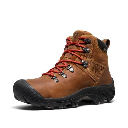 Image of KEEN Women's Pyrenees Mid Height Waterproof Hiking Boots, Syrup, 5.5