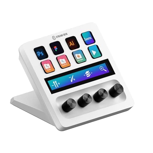 Image of Elgato Stream Deck + White - Studio Controller with LCD Keys, Dials, and Touch Strip for Post Production in Adobe Premiere Pro, Photoshop, DaVinci Resolve, Final Cut Pro - Workflow Automation