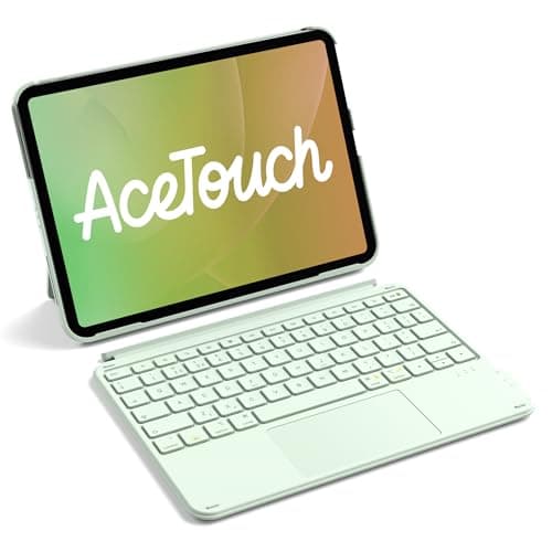 Image of Inateck Ultralight Keyboard Case with Touchpad for iPad A16 11th Gen 2025/10th Gen 2022 (11/10.9 inch), Detachable Keyboard for iPad Air 11" M4 2026/M3/M2, Air 5/4, Pro 11" 4/3/2/1, UK Layout, Green