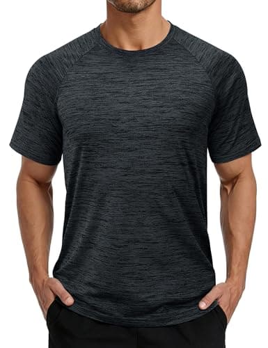 Image of MAGCOMSEN Men's T-Shirts Running Short Sleeve Gym Shirt Training Athletic Top Sports Summer Quick Dry Tshirt,Black,XL