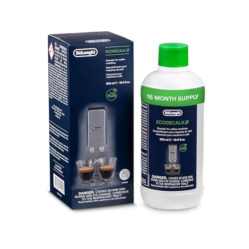 Image of De'Longhi EcoDecalk Descaler DLSC500, 5 Decalcification Doses, Coffee Machine Descaler, Coffee Machine Maintenance Accessory, Plant-Based Ingredients, Bottle with 5 Doses, 500ml