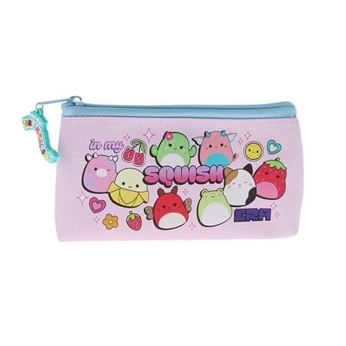 Image of Blueprint Collections Squishmallows Pencil Case | Cute Kawaii Kids School Supplies Pouch | Official Squishmallows Zip-Up Stationery Case