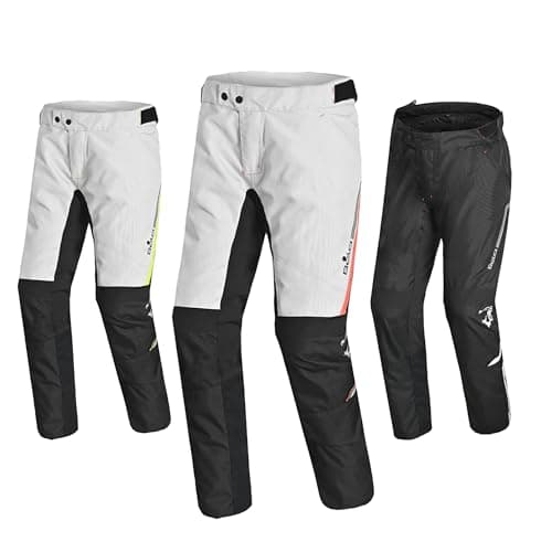 Image of MAXIMO-MOTO Motorbike Trousers Mens (Length 30",3XL, Regular, Black/Red), Protective Waterproof Motorcycle Trousers for Men& Motorbike Pants with CE Approved Armoured, Breathable & All-Weather