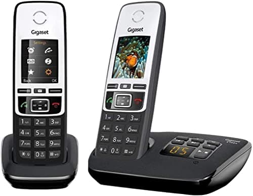 Image of Gigaset C190A DUO - Premium Cordless Home Phone with Answer Machine and Nuisance Call Block - 2 Handsets, Black/Silver