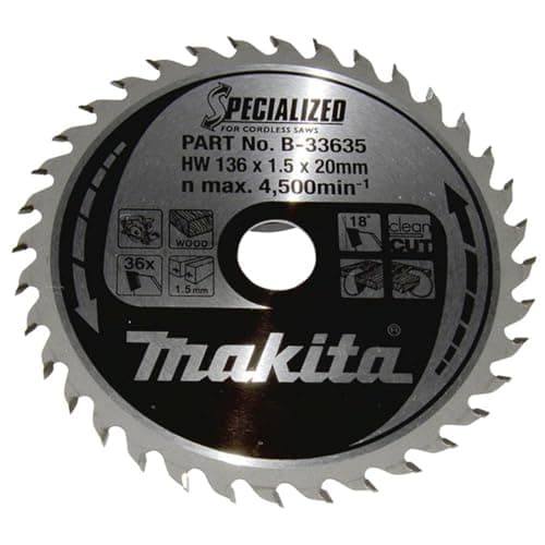 Image of Makita Specialized B-33635 Saw Blade 136 x 20 mm x 36 Teeth