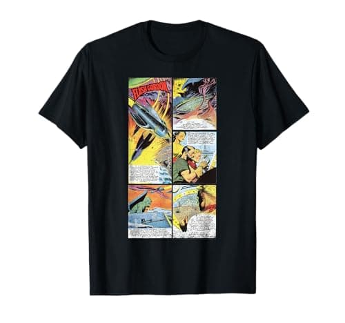 Image of Flash Gordon Space Ship in Orbit Retro Comic T-Shirt