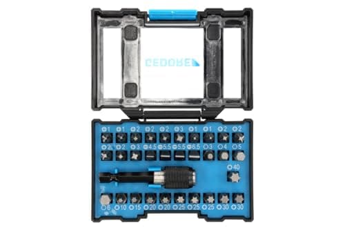 Image of GEDORE Bit-Box Allround, 32-piece, Bit set with bit holder and screwdriver inserts, 1/4", 6.3 mm, Do-it-yourselfers, 666-032-A