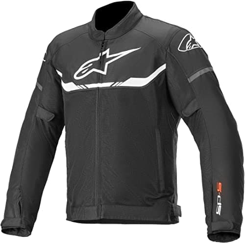 Image of Alpinestars Men's T-SPS Air Motorcycle Textile Jacket (Black/White, XL) Clothing