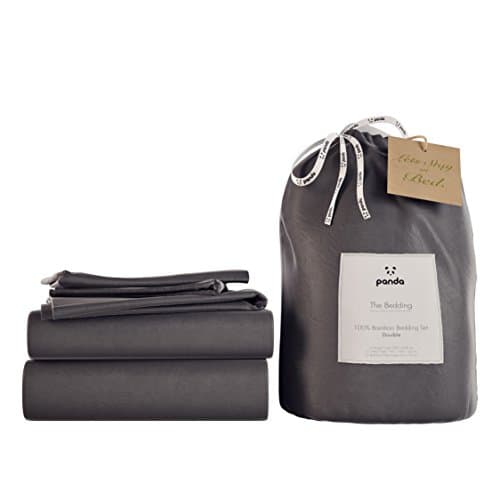 Image of Panda London Bamboo Complete Bedding Set - Eco-Friendly, Hypoallergenic, Full Set for Comfort, UK Double, Urban Grey