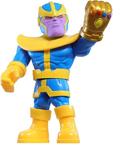 Image of Playskool Heroes Mega Mighties Marvel Super Hero Adventures Thanos, Collectible 25-cm Action Figure, Toys for Children Aged 3 and Up