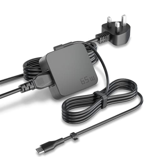 Image of 65W Laptop Charger USB C for ASUS Zenbook 3 13 14 S Deluxe UX390 UX390U UX325 UX325E UX325JA UX425 UX435 UX490 UX490UA UX393, Chromebook Flip C213 C302 C403, TYPE C Power Adapter