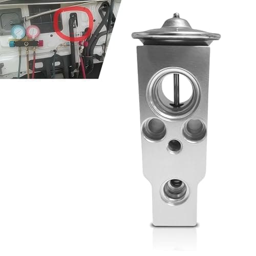 Image of icykale 1 PC Car Air Conditioning Expansion Valve, Lightweight and Corrosion Resistant Steam Engine Air Conditioning Valve, Auto Engine Replacement Parts, Universal for Cars (Silver)