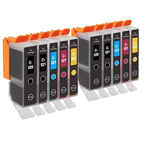 Image of 2 Go Inks Set of 5 Ink Cartridges to replace PGI-520 & CLI-521 Compatible/non-OEM for PIXMA Printers (10 Pack)