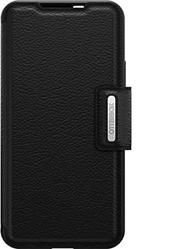 Image of OtterBox Strada Case for Samsung Galaxy S22+, Shockproof, Drop proof, Premium Leather Protective Folio with Two Card Holders, 3x Tested to Military Standard, Black