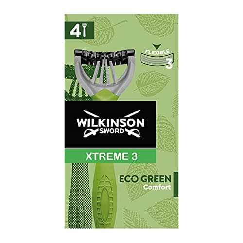 Image of Wilkinson Sword - Xtreme 3 Eco Green X 4 - Disposable Razor for Men Ecosustainable and Recyclable - 70 g