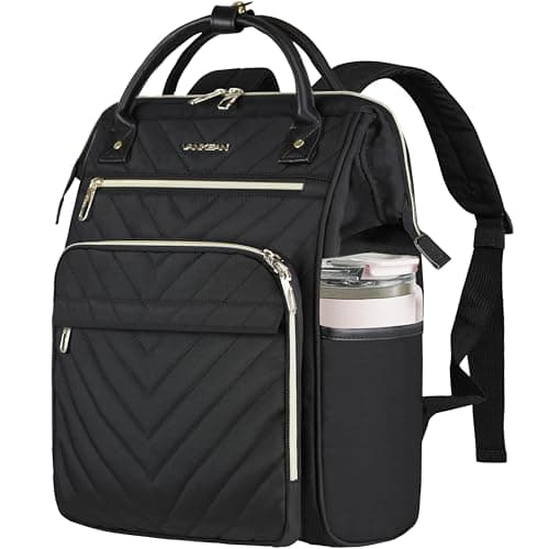 Image of VANKEAN Laptop Backpack for Women 17.3 Inch Stylish Computer Work Backpack, Waterproof College Daypack Backpacks with RFID Blocking, Business Travel Backpack, Black