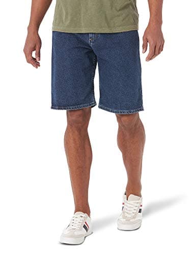 Image of Wrangler Authentics Men's Comfort Flex Waistband Short Denim, Dark Stonewash, 38