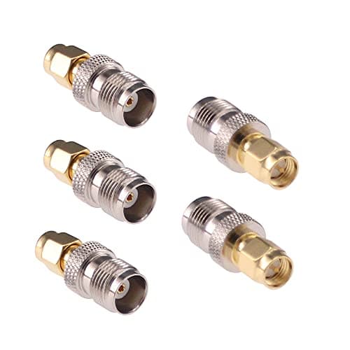 Image of RFaha 5pcs SMA male to TNC female RF Coax Adapter SMA to TNC Coaxial Connector Adapter(F19-5)
