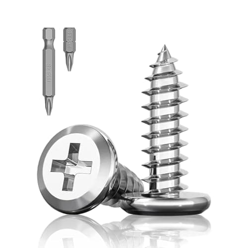 Image of 30Pcs M3 x 18mm Flat Head Self-Tapping Screws, 304 Stainless Steel Phillips Drive Fastener Screws, Cross Drive Self Drilling Screws 2 Bits for Wood, Furniture and DIY Projects