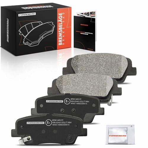 Image of Frankberg Brake Pad Set incl. 4x Pads Rear Compatible with Santa Fé III DM DMA Santa Fé II CM Sorento II XM Stinger CK Replace# 583022MA00, 583022PA70