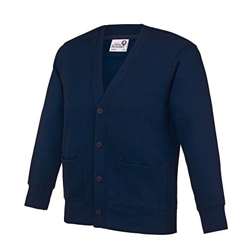 Image of AWDis Academy Childrens/Kids Button Up School Cardigan (13 Years) (Navy)