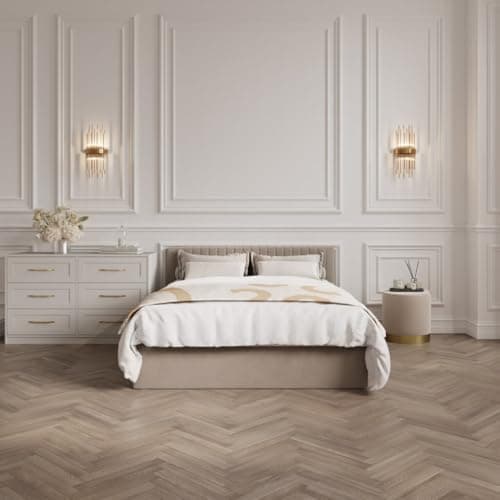 Image of Berlin Ottoman Bed Frame with Gas Lift Storage | Single, Double, King Size, Superking Size (Beige, King 5FT)