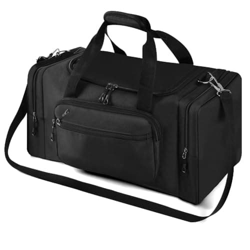 Image of OSDUE Sports Duffle Bag, Gym Duffle Bag for Women Men,35L Waterproof Travel Sports Duffel with Shoulder Strap Holdall Holdall Overnight Weekend Bags for Gym Travel Swimming, Black