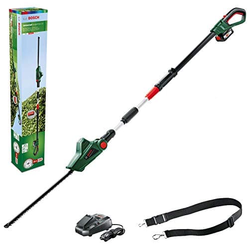 Image of Bosch Cordless Telescopic Hedge Trimmer UniversalHedgePole 18 (1 battery, 18 Volt system, in carton packaging)