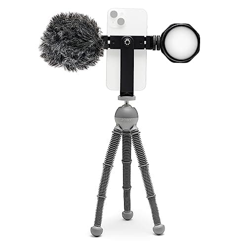 Image of JOBY Beamo Reel Creator Kit Flexible Tripod with GripTight 360 Phone Mount, Wavo Mobile and Beamo Reel for Smartphone Compact Mirrorless Cameras, LED Video Light Kit for Content Creators and Streaming