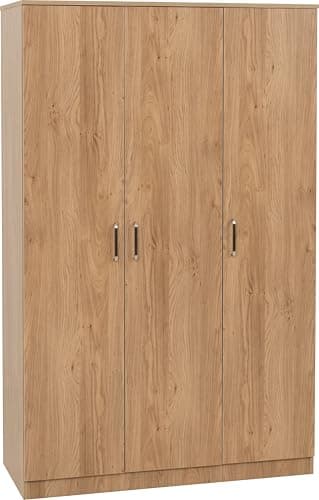 Image of Seconique Dakota 3 Door Wardrobe in Oak