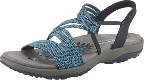 Image of Skechers REGGAE SLIM - SKECH APPEAL, Women's Heels Sandals, Blue (Navy Gore Nvy), 7 UK (40 EU)
