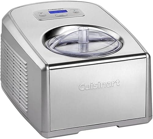 Image of Cuisinart Ice Cream and Gelato Maker | Makes Ice Cream, Gelato, Sorbet, Frozen Yoghurt | Stainless Steel | ICE100BCU