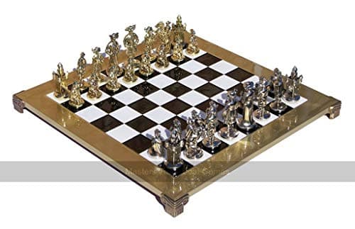 Image of Manopoulos Medieval Knights Metal Chess Set