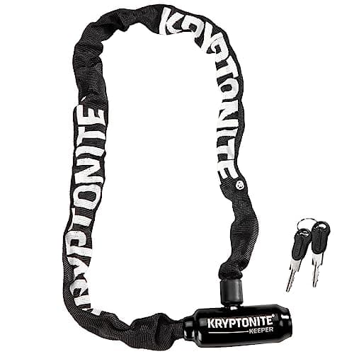 Image of Kryptonite Keeper 585 Bike Chain Lock, 2.7 Feet Long Heavy Duty Anti-Theft Bicycle Chain Lock with Keys for Bike, Motorcycle, Scooter, Bicycle, Door, Gate, Fence