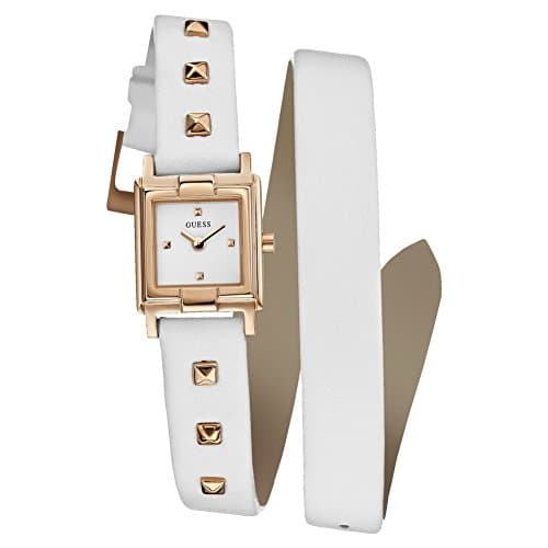 Image of Guess Man Women's Analogue Watch with Wristwatch Dial Analogue Display and Leather Crystal White - W85123L2