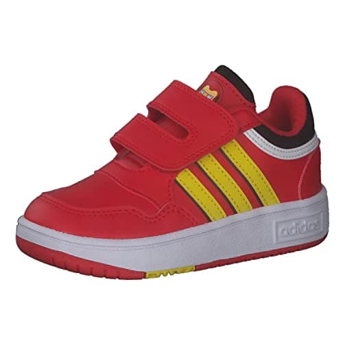 Image of adidas Hoops 3.0 Superhero CF I, Unisex Low Trainers, Children and Boys, Vivid Red Yellow Core Black, 3 UK