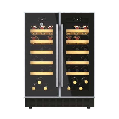 Image of Hoover Integrated 60cm Wine Cooler, 38 Bottle Capacity, Dual Temperature Zone, Black - HWCB 60D UK/1
