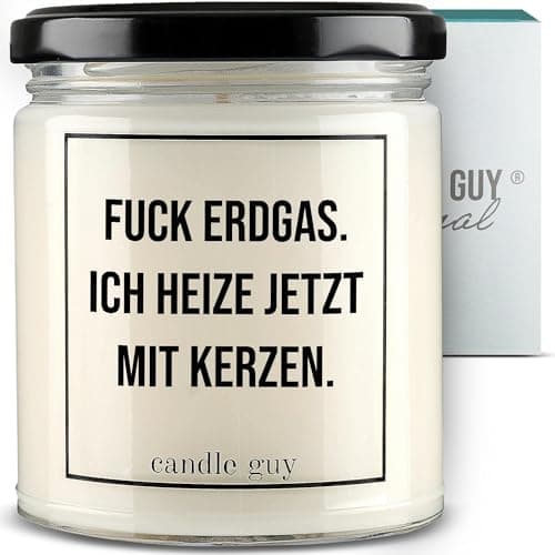 Image of candle guy Scented Candle | Natural Gas. I Heize Now With Candles. | Handmade from 100% Soy Wax | 70 Hours Burn Time