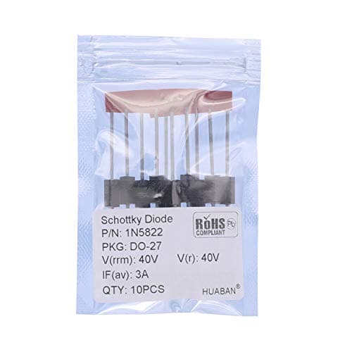 Image of HUABAN 10PCS 1N5822 Schottky Barrier Rectifier Diodes 3A 40V DO-201AD (DO-27) Axial 5822 3 Amp 40 Volt