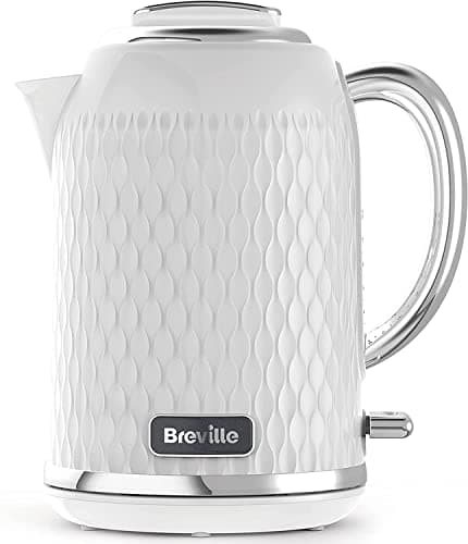 Image of Breville Curve Electric Kettle | 1.7 Litre | 3KW Fast Boil | White & Chrome [VKT117]