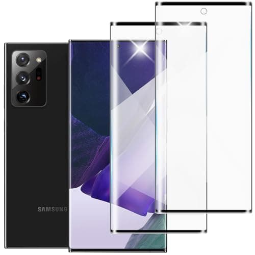 Image of skoxno (2 Pack) Screen Protector for Samsung Galaxy Note 20 Ultra, 3D Curved Full Coverage Tempered Glass, Bubble Free, Anti-Scratch, HD Clear Shield Film