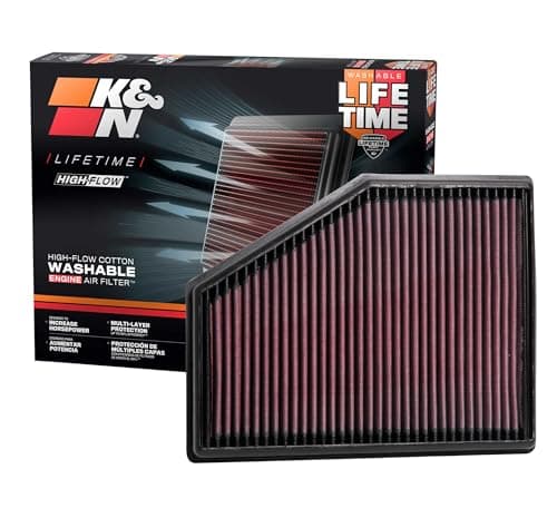Image of K&N Engine Air Filter: High Performance, Premium, Washable, Replacement Filter: Compatible 2015-2020 BMW (740i, 518d, 520d, 520i, 525d, 530d, 530e, 530i, 540D, 540i, 620d, 630d, other models) 33-3079