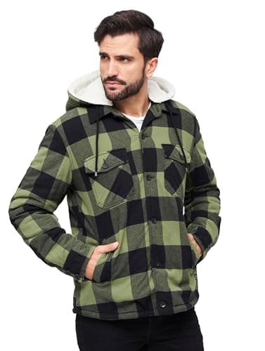Image of Brandit Lumber Jacket Hooded, color: black+oliv, size: S