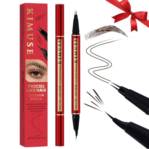 Image of KIMUSE Eyebrow Pen, Waterproof Eyebrow Pencils for Women, 2 in 1 Dual-Ended Eyebrow Tint with Precise Brush-Tip, Create Natural Hair-Like Brows, Long-lasting Brow Pencil, Vegan Formula