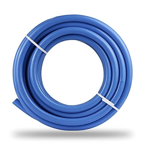 Image of Bortaberg 4-Layer Garden Water Hose, Blue, 1/2 inch (12.5mm) for Drinking Water, Home Garden, Camping (30m)