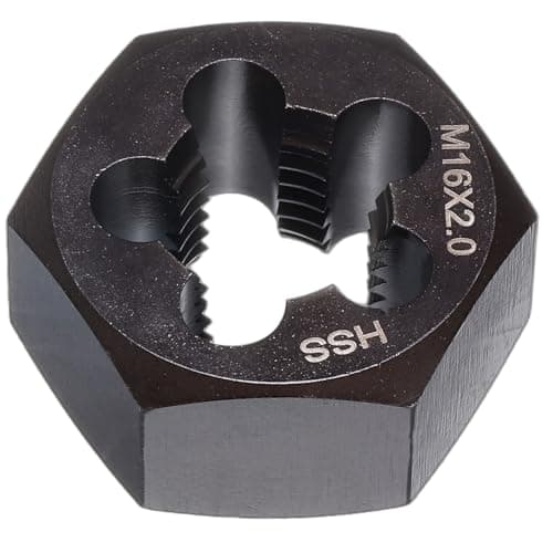 Image of sourcing map Hex Threading Die M16 x 2 Metric Thread Right Hand High Speed Steel Rethreading Fixed Die Screw Cutting Tapping Repair Tool