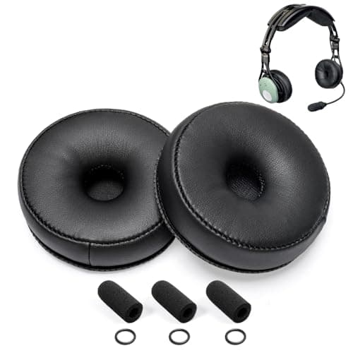 Image of Voarmaks Ear Seals Refresh Kit Compatible with David Clark DC Pro X/X2 Series - Premium Ear Cushions + 3 Mic Covers, Replacement for Enhanced Comfort & Durability in Aviation Headsets