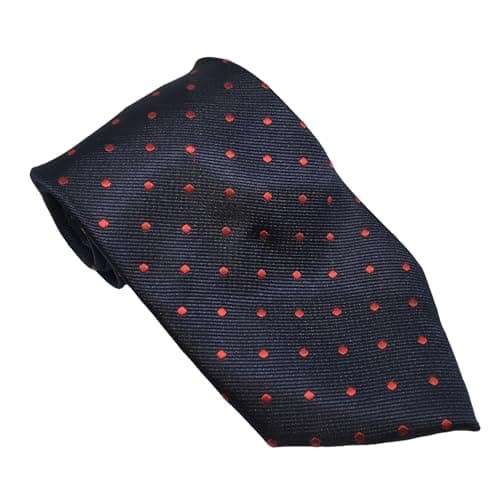 Image of Equetech Unisex Polka Dot Showing Riding Tie (Navy/Red)